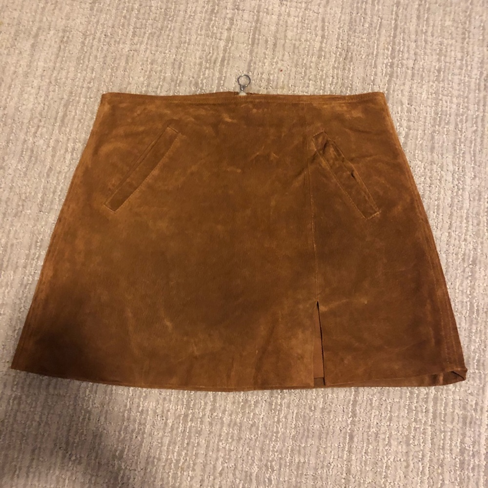 Nordstrom Brown Suede Mini Skirt